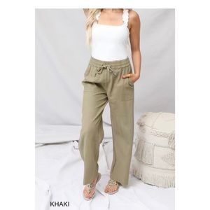 Linen Drawstring Pants